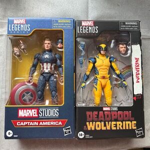 Marvel Legends Series Captain America & Wolverine bundle 6in Avengers Deadpool